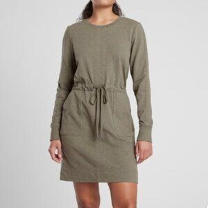 Athleta Plus-Size Olive Green Farallon Long Sleeved Active-Wear Dress Sz 2X